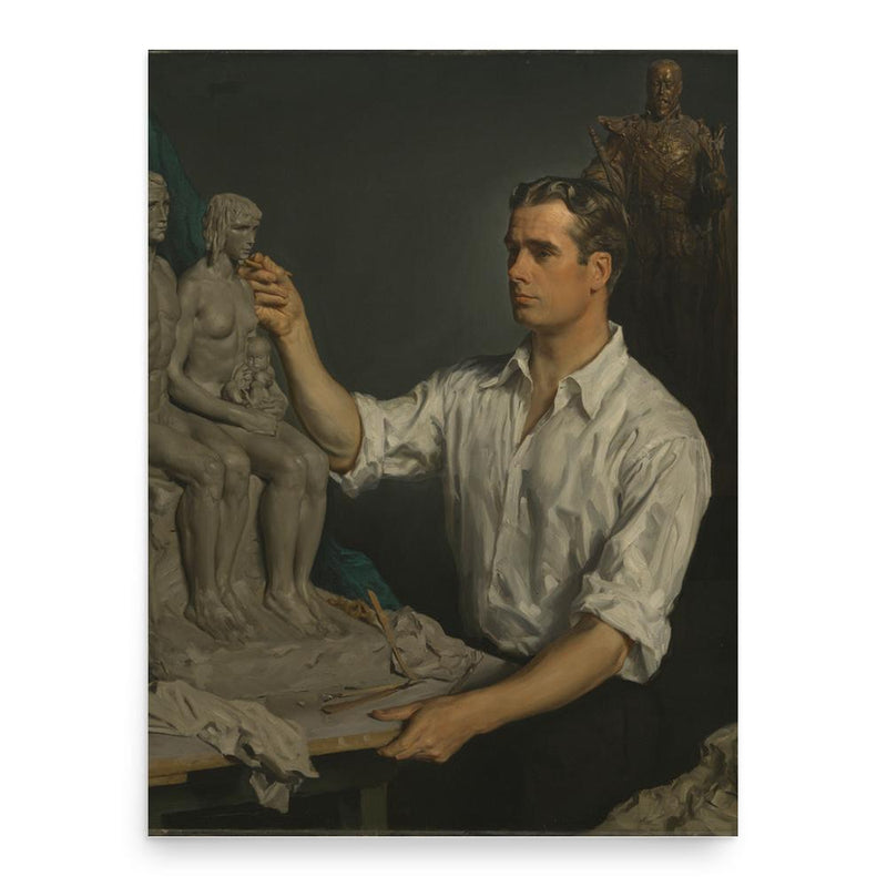 Bryant Baker poster print, in size 18x24 inches.