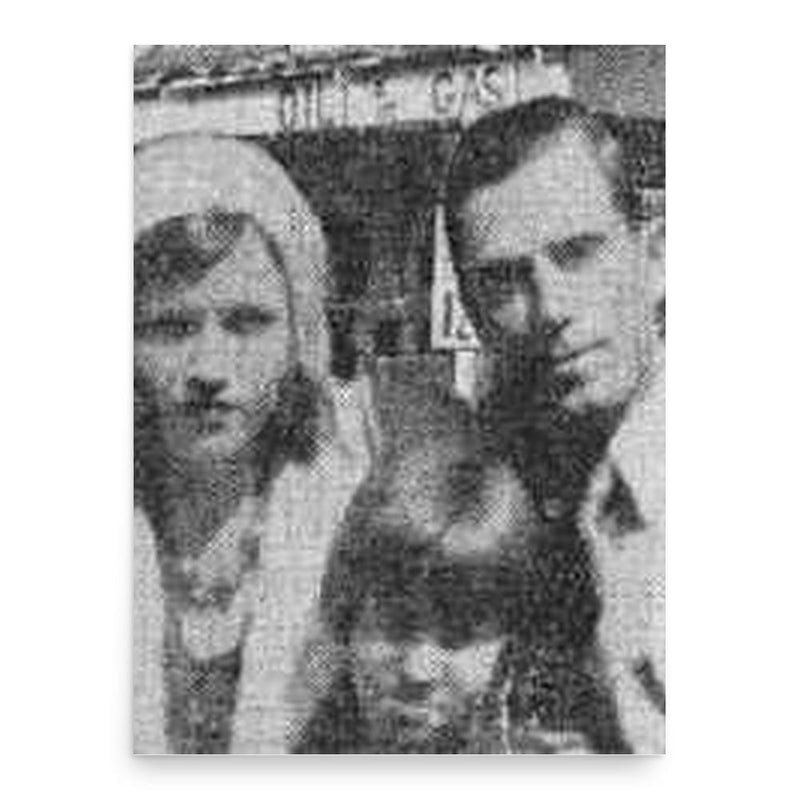 Buck Barrow poster print, in size 18x24 inches.