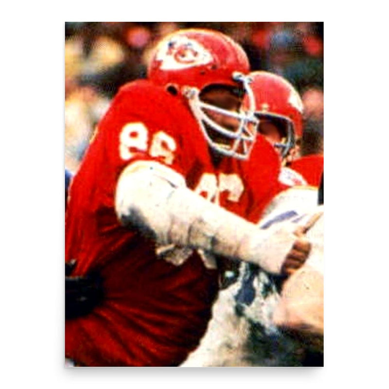 Buck Buchanan poster print, in size 18x24 inches.