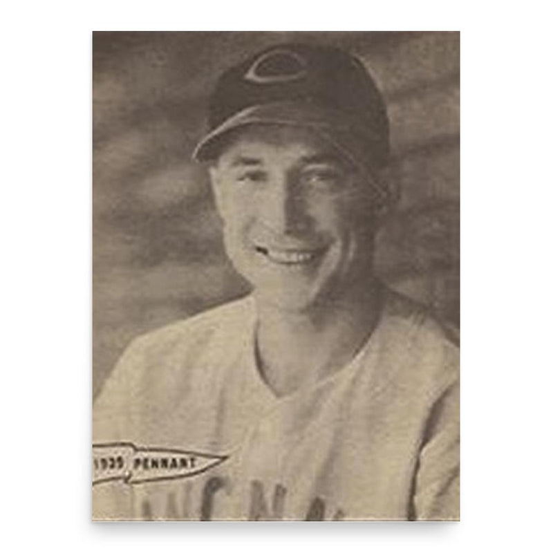 Bucky Walters poster print, in size 18x24 inches.