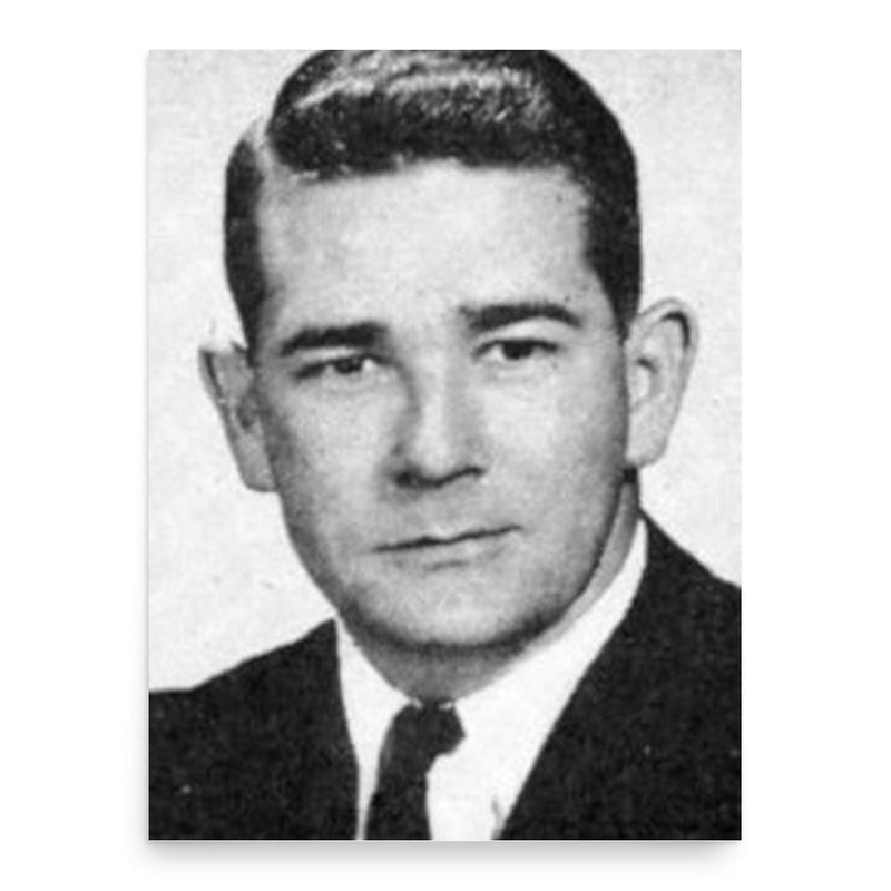 Bud Carson poster print, in size 18x24 inches.