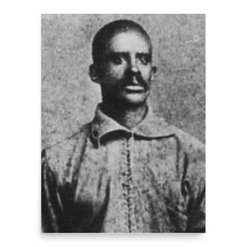 Bud Fowler poster print, in size 18x24 inches.