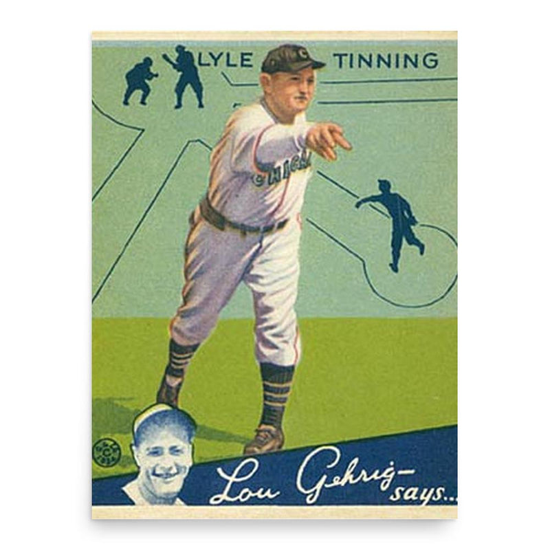 Bud Tinning poster print, in size 18x24 inches.