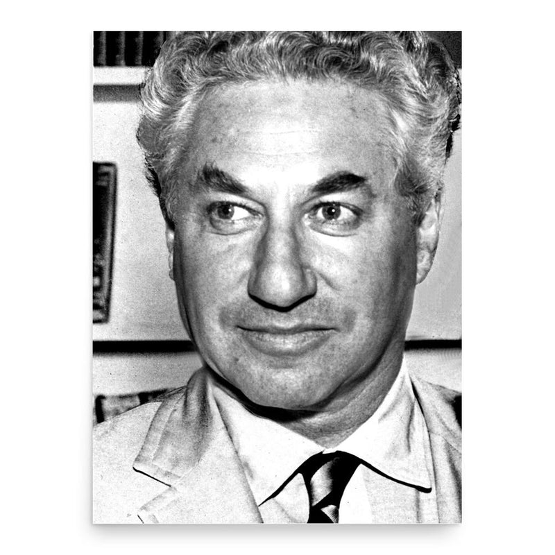 Budd Schulberg poster print, in size 18x24 inches.