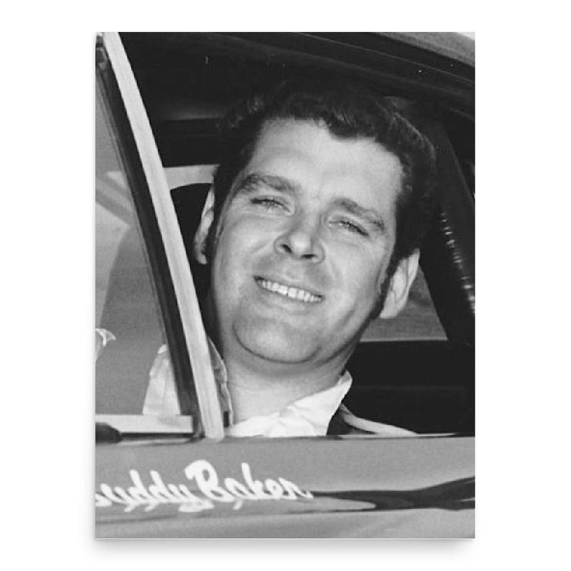 Buddy Baker poster print, in size 18x24 inches.