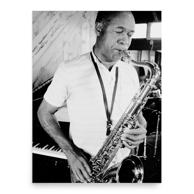 Buddy Collette poster print, in size 18x24 inches.