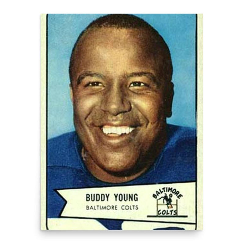 Buddy Young poster print, in size 18x24 inches.