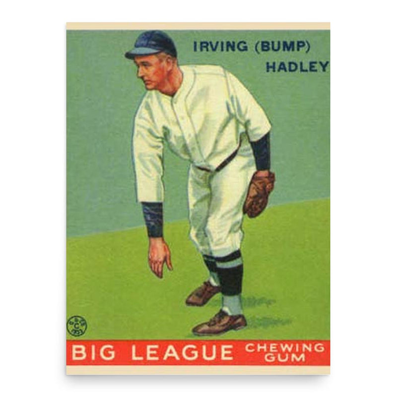 Bump Hadley poster print, in size 18x24 inches.