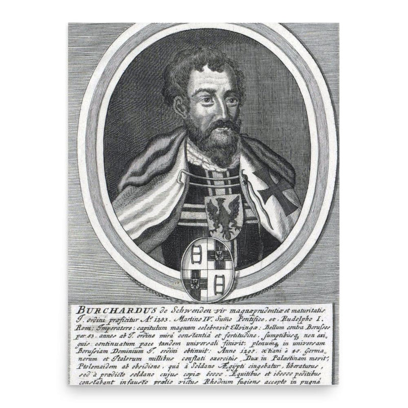 Burchard von Schwanden poster print, in size 18x24 inches.