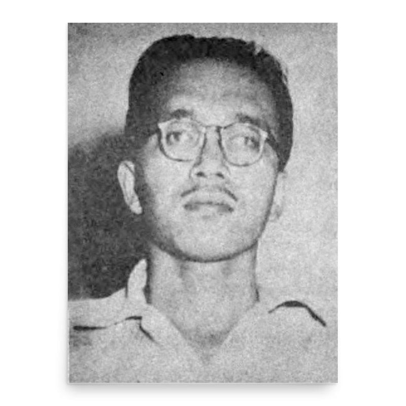 Burhanuddin Harahap poster print, in size 18x24 inches.