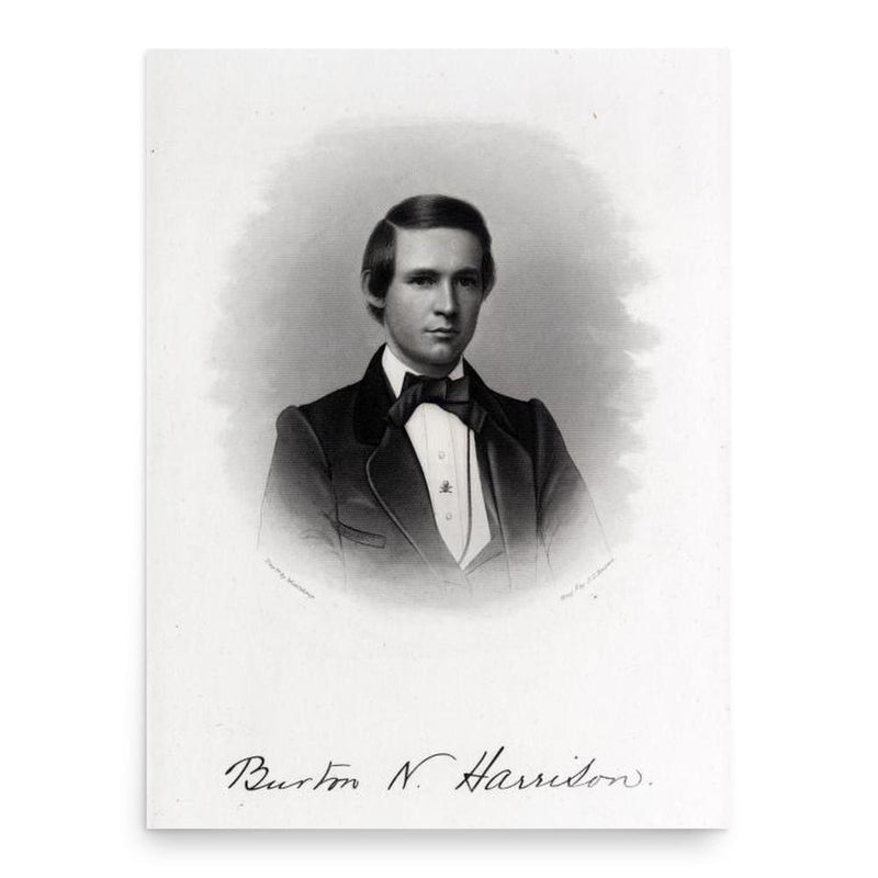 Burton Harrison poster print, in size 18x24 inches.