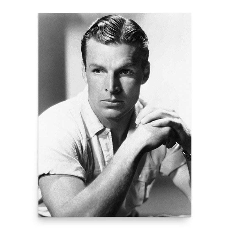 Buster Crabbe poster print, in size 18x24 inches.