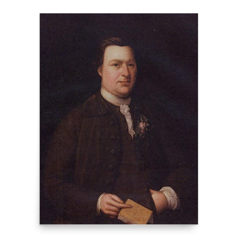 Button Gwinnett poster print, in size 18x24 inches.