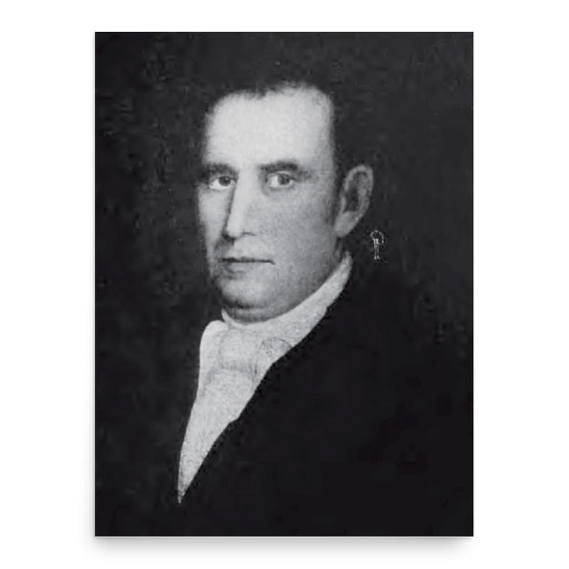 Caleb Atwater poster print, in size 18x24 inches.