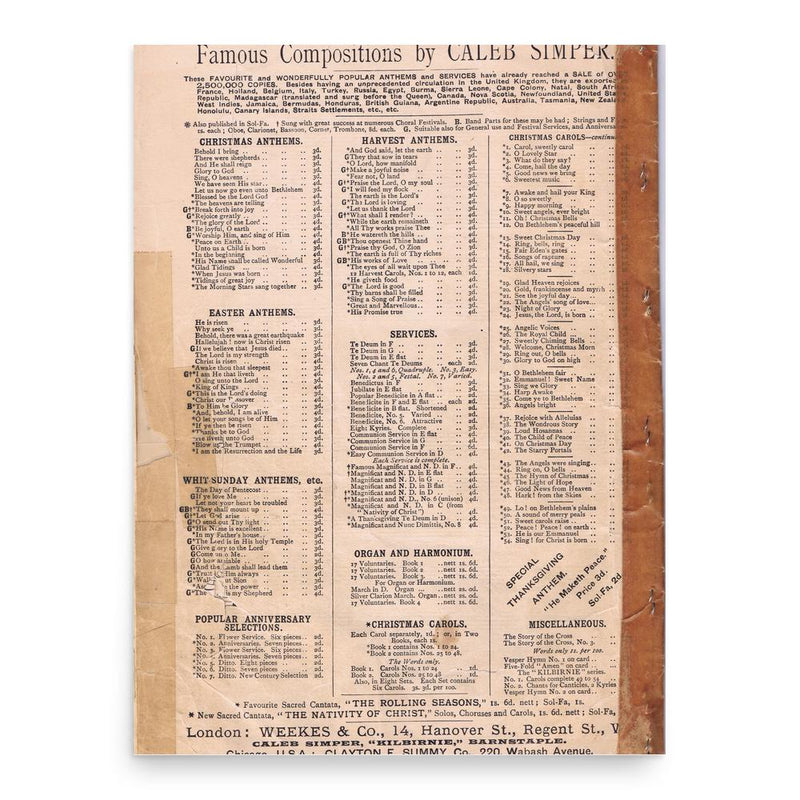 Caleb Simper poster print, in size 18x24 inches.