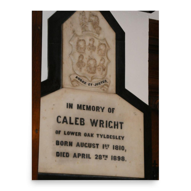Caleb Wright poster print, in size 18x24 inches.