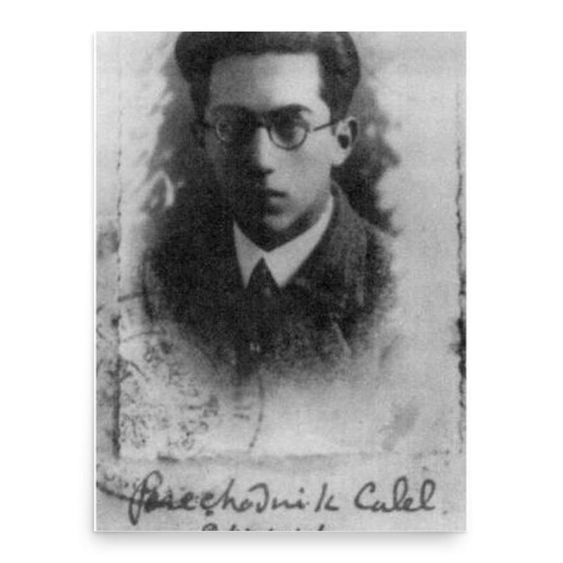 Calel Perechodnik poster print, in size 18x24 inches.