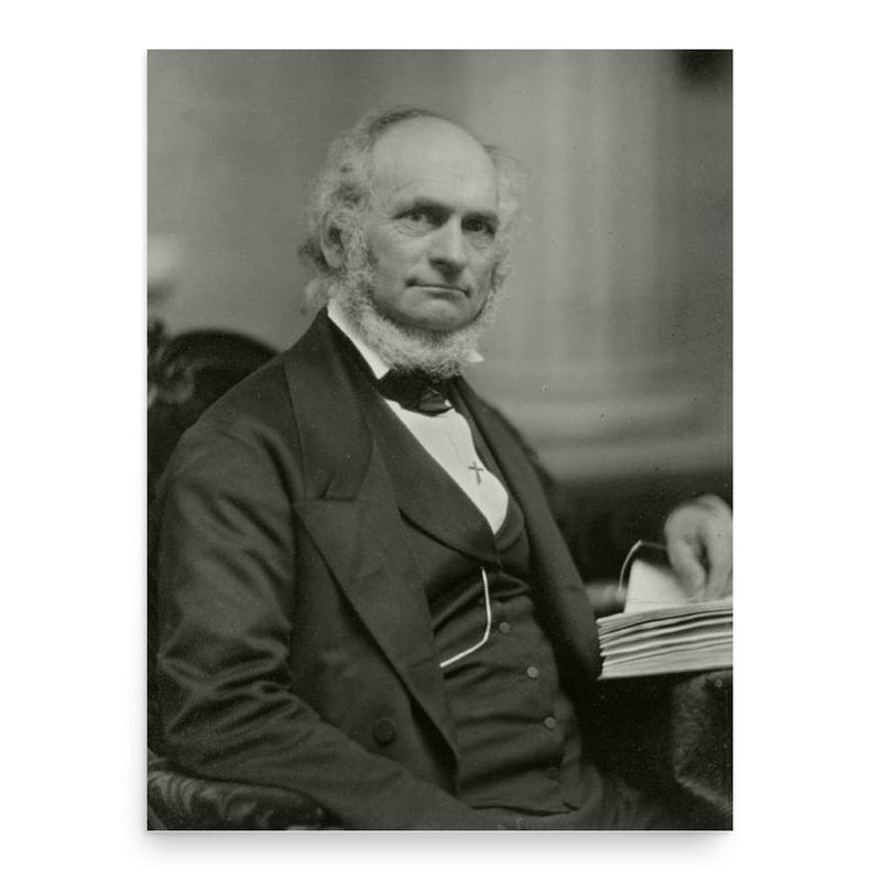 Calvin Ellis Stowe poster print, in size 18x24 inches.