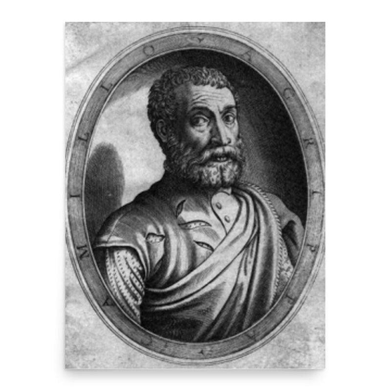 Camillo Agrippa poster print, in size 18x24 inches.