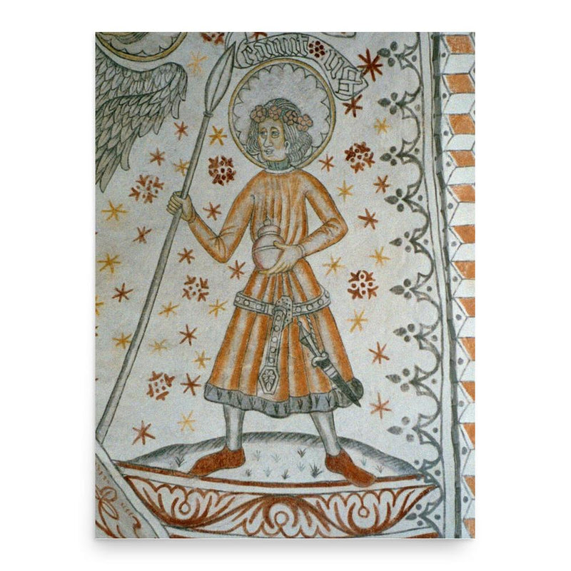 Canute Lavard poster print, in size 18x24 inches.