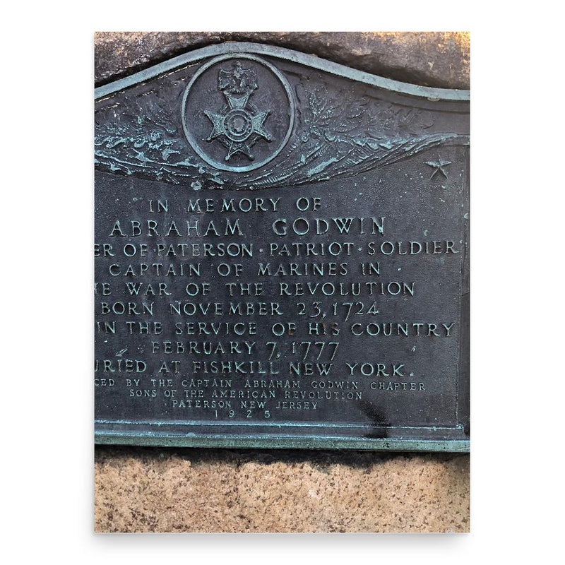 Captain Abraham Godwin poster print, in size 18x24 inches.