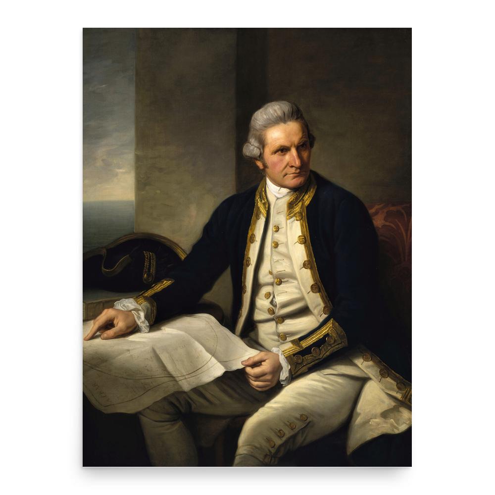 Captain James Cook poster print, in size 18x24 inches.