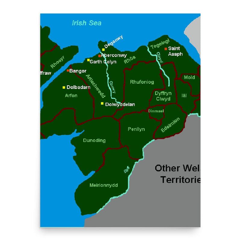 Caradog ap Meirion poster print, in size 18x24 inches.