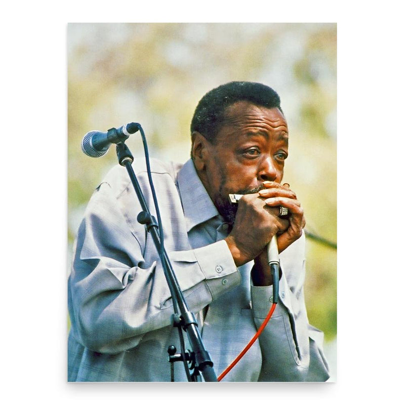 Carey Bell poster print, in size 18x24 inches.