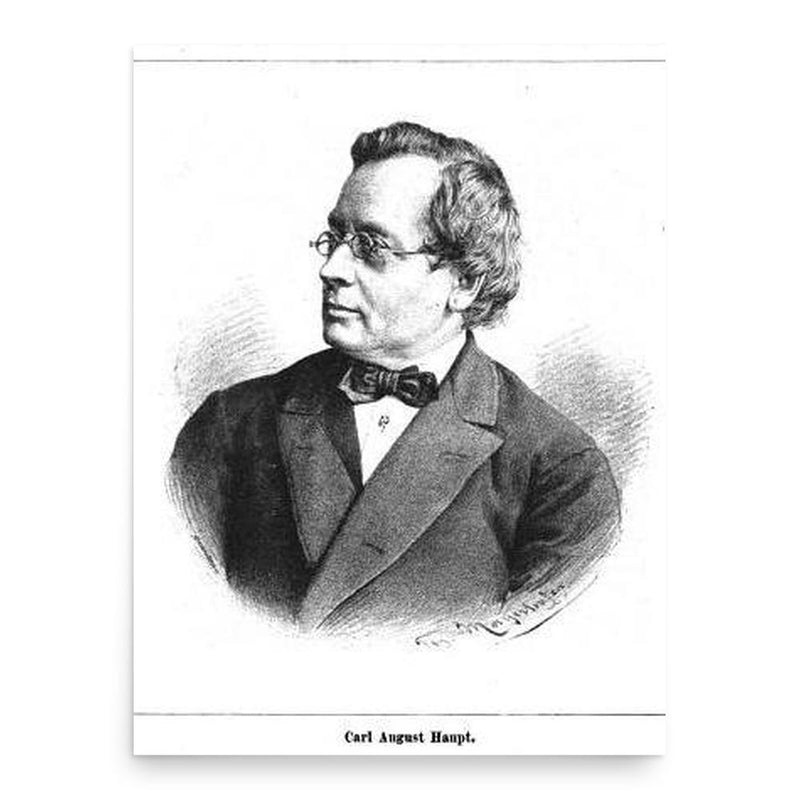 Carl August Haupt poster print, in size 18x24 inches.