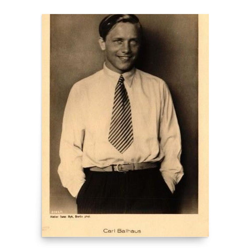 Carl Balhaus poster print, in size 18x24 inches.