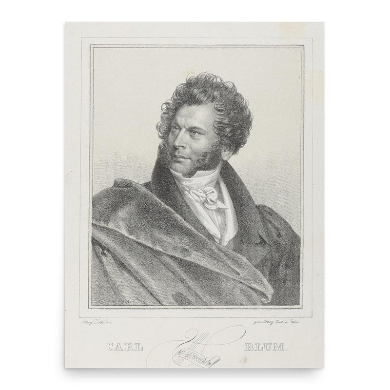 Carl Blum poster print, in size 18x24 inches.