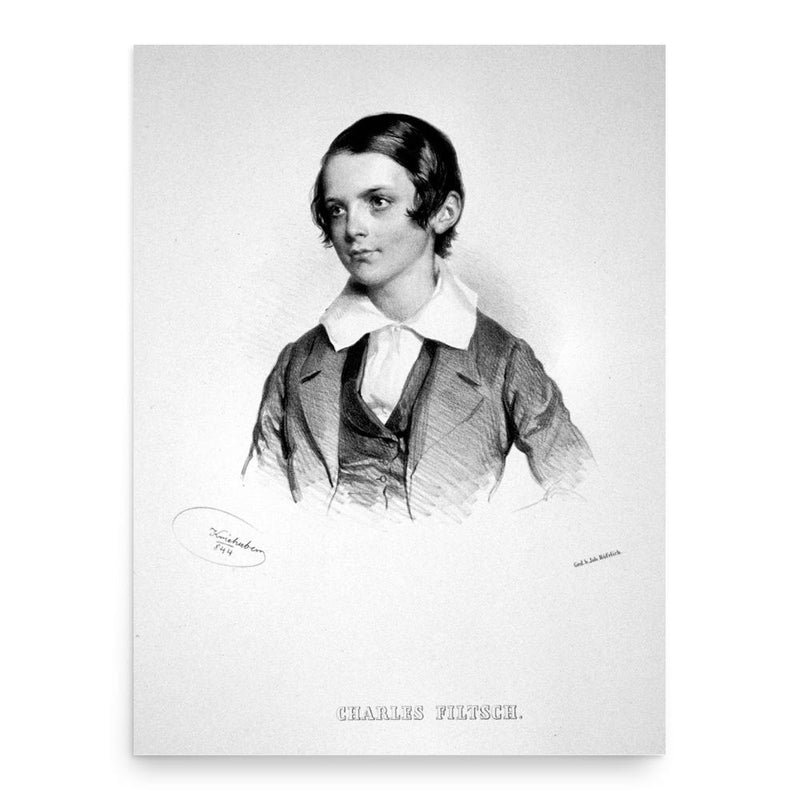 Carl Filtsch poster print, in size 18x24 inches.