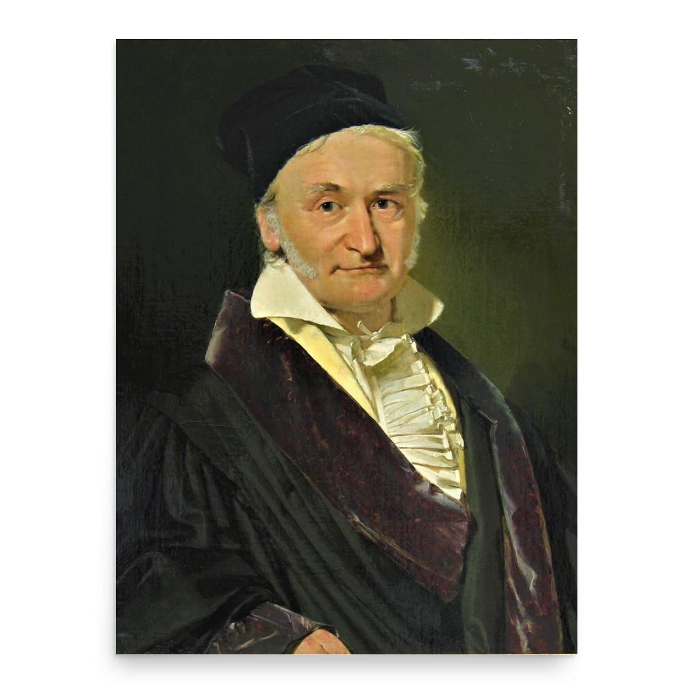 Carl Friedrich Gauss poster print, in size 18x24 inches.