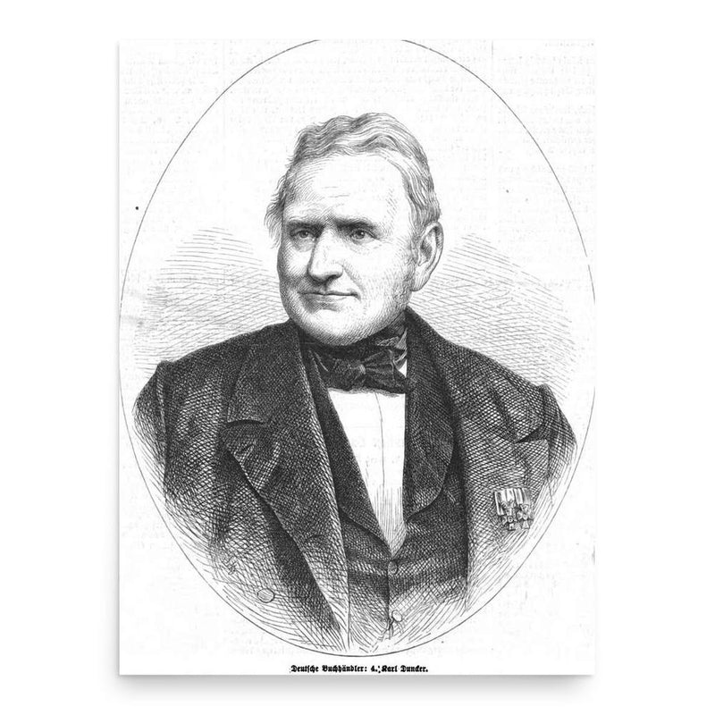 Carl Friedrich Wilhelm Duncker poster print, in size 18x24 inches.