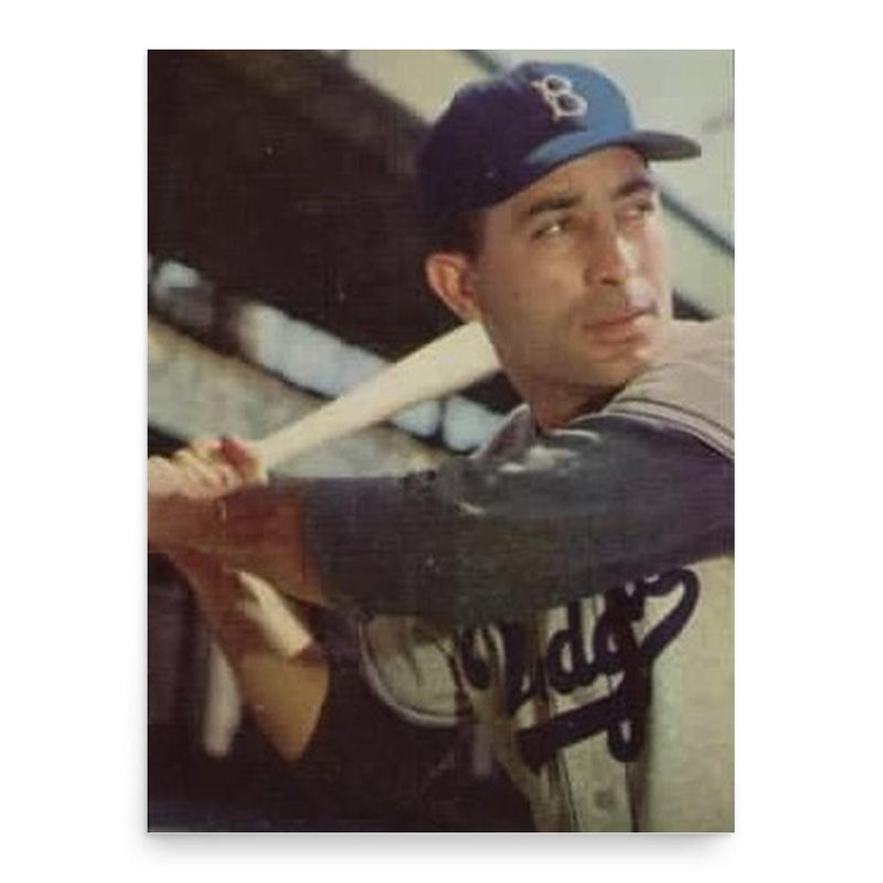 Carl Furillo poster print, in size 18x24 inches.