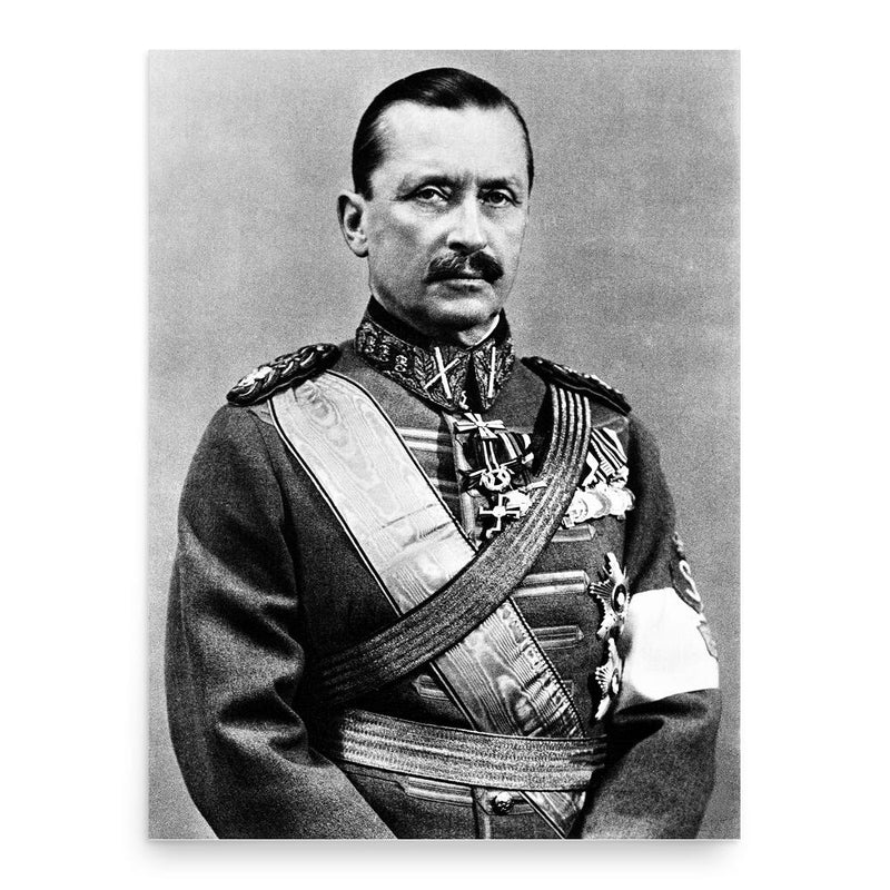 Carl Gustaf Emil Mannerheim poster print, in size 18x24 inches.