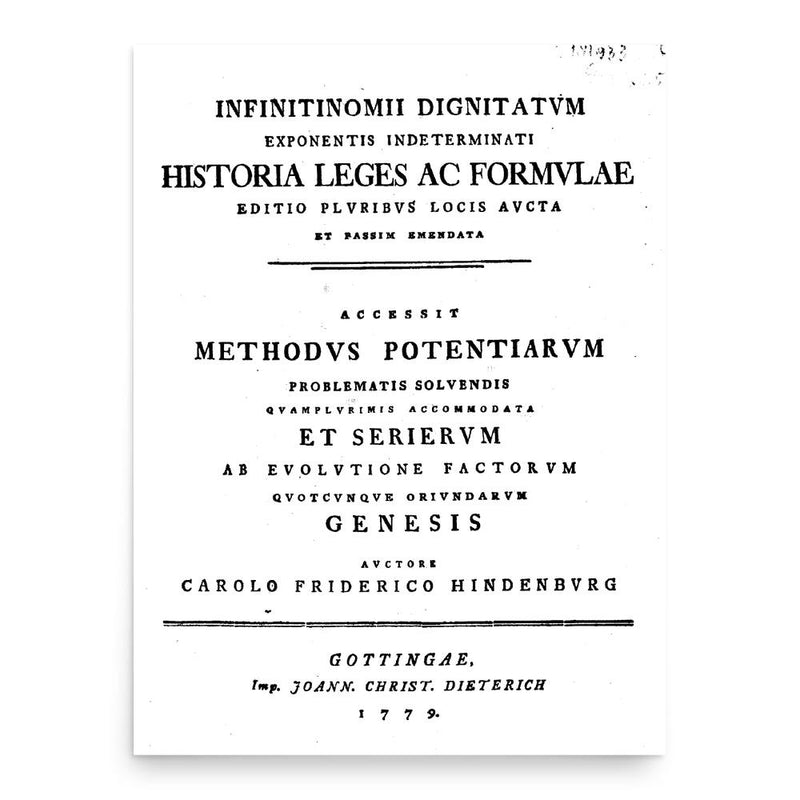 Carl Hindenburg poster print, in size 18x24 inches.