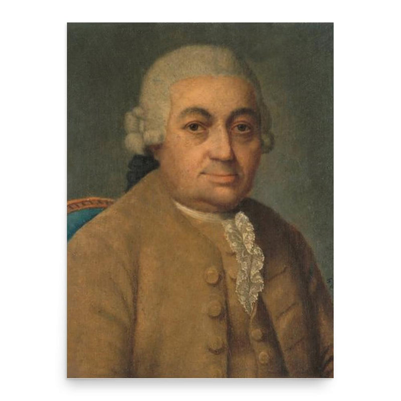 Carl Philipp Emanuel Bach poster print, in size 18x24 inches.