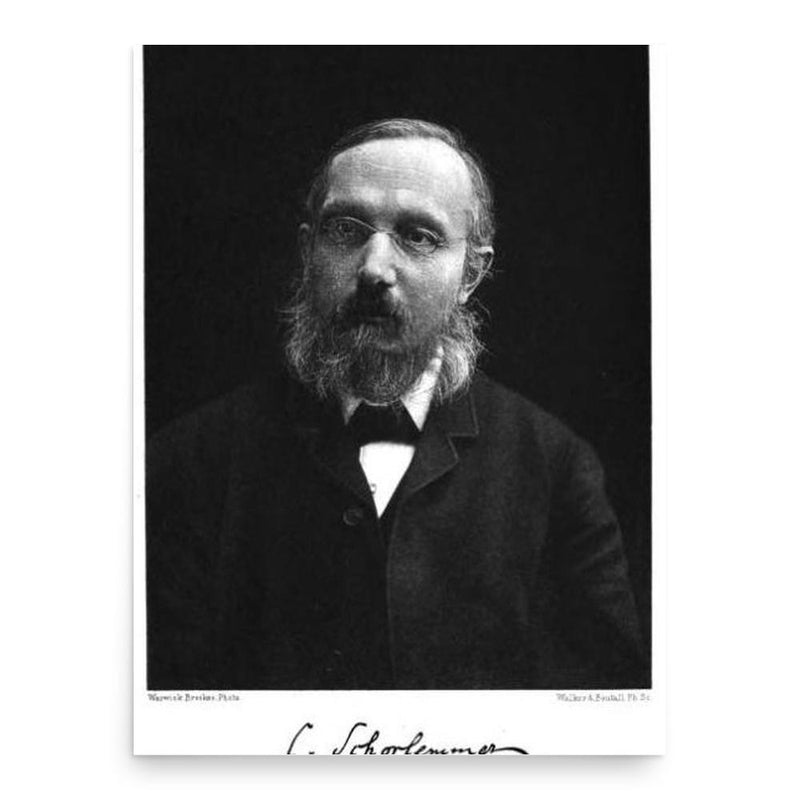 Carl Schorlemmer poster print, in size 18x24 inches.