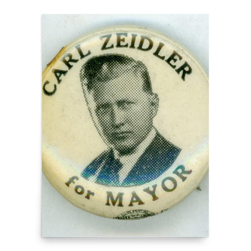 Carl Zeidler poster print, in size 18x24 inches.