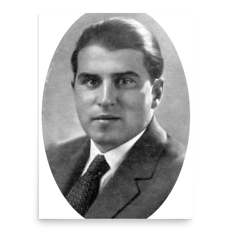 Carl Zuckmayer poster print, in size 18x24 inches.