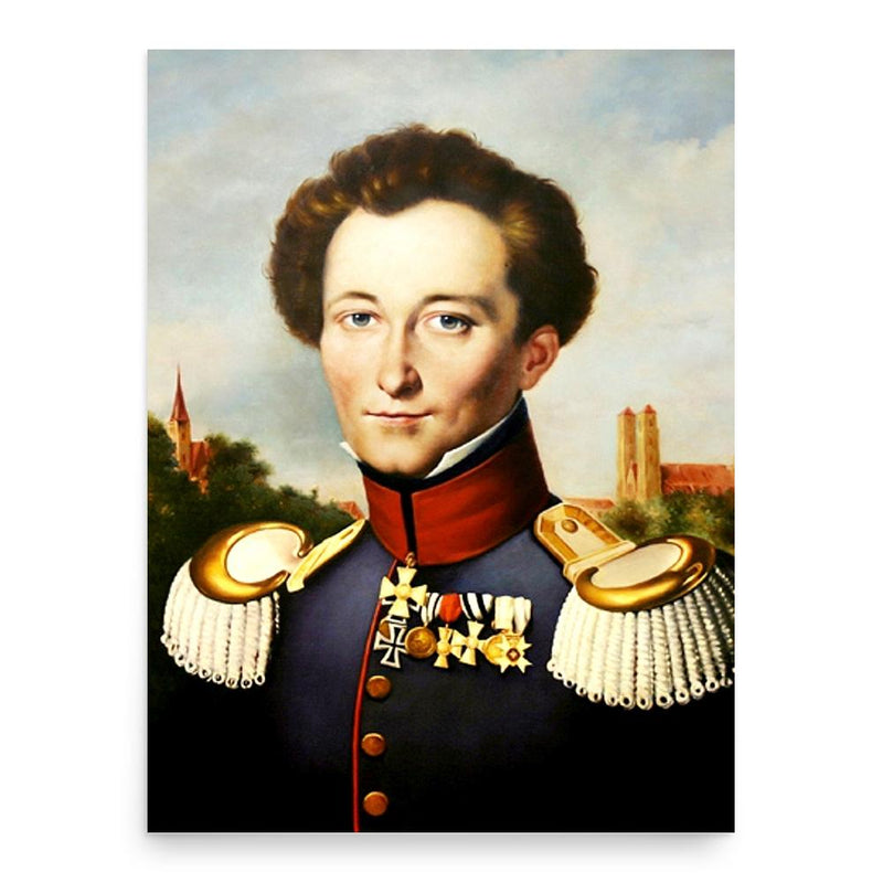 Carl von Clausewitz poster print, in size 18x24 inches.