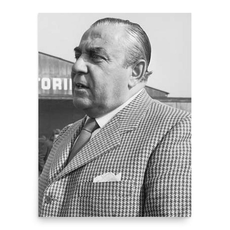 Carlo Abarth poster print, in size 18x24 inches.