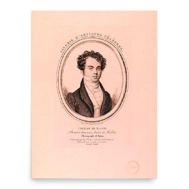 Carlo Blasis poster print, in size 18x24 inches.