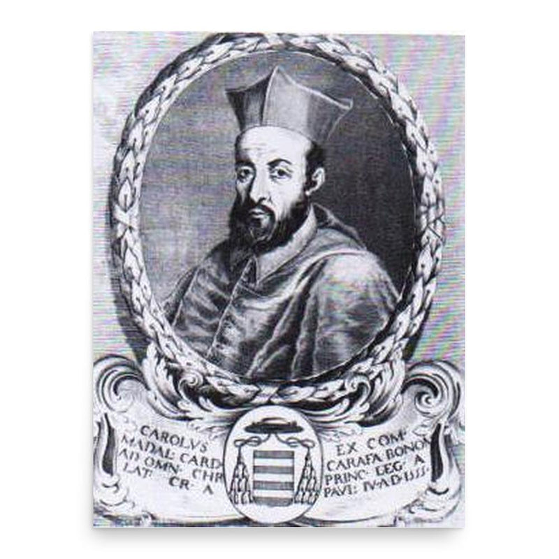 Carlo Carafa poster print, in size 18x24 inches.