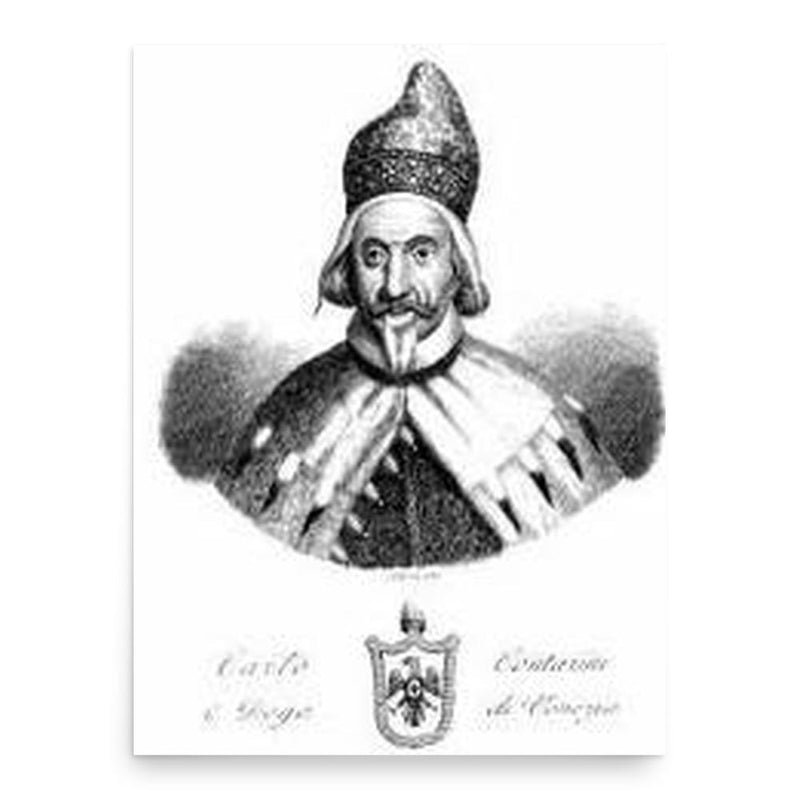 Carlo Contarini poster print, in size 18x24 inches.