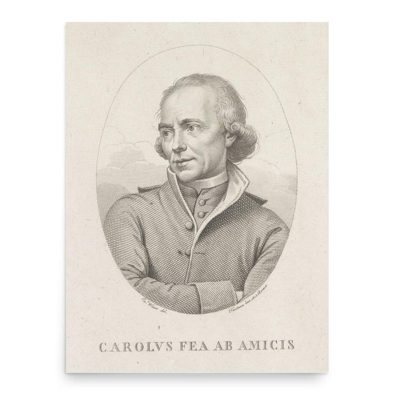 Carlo Fea poster print, in size 18x24 inches.