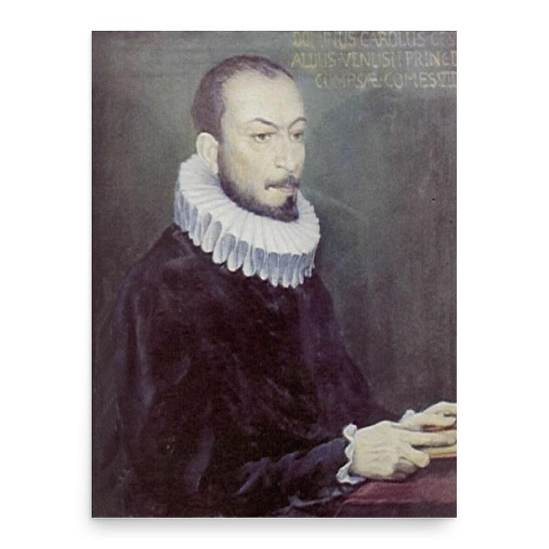 Carlo Gesualdo poster print, in size 18x24 inches.