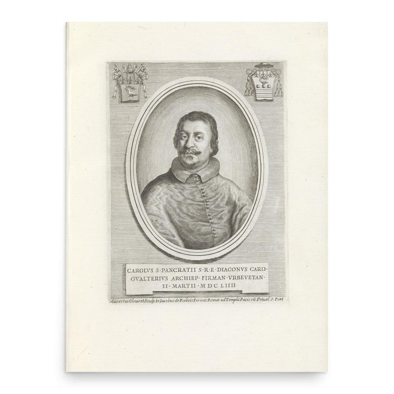 Carlo Gualterio poster print, in size 18x24 inches.