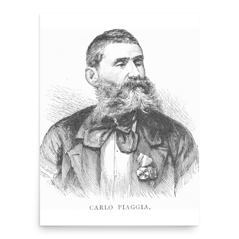 Carlo Piaggia poster print, in size 18x24 inches.